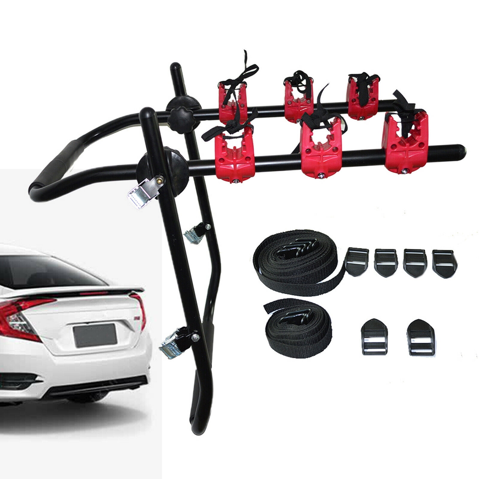 3 BIKE BICYCLE TRUNK MOUNT RACK BICYCLE CARRIER HATCHBACK FOR SUV CAR TRUCK RACK 