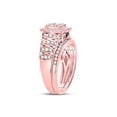 thumbnail image 3 of FB Jewels 14kt Rose Gold Round Diamond Bridal Wedding Ring Band Set 1 Cttw, 3 of 4