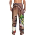 thumbnail image 3 of Fotbe Men'S Bottle Glass Red Wineclassic Pajama Pants With Elastic Waist And Drawstring Pockets，Pajama Pants Mens Lounge Pants Super Soft, 3 of 9