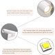 thumbnail image 2 of Aplique de pared LED, luz de lectura para mesilla de noche, aplique de pared LED de 12 W, foco orientable (3 W + 9 W, luz cálida de 3000 K) blanco (cuadrado), 2 of 5