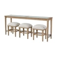 thumbnail image 2 of Miekor Furniture Frosted Glass Console Table With 3 Stools 18293, 2 of 8