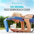 thumbnail image 3 of Ostrich The Heavy-Duty Backpacker Portable Reclining Beach Chair with Face Hole, Blue, 3 of 13