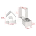 thumbnail image 2 of Techinal 3Pcs Christmas Gingerbread House Biscuit Cutter Set Stainless Steel Cookie Mould, 2 of 13