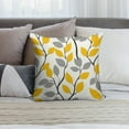thumbnail image 6 of Yellow And Gray Leaves Modern Art Pillow Covers,Yellow And Gray Leaves Modern Art Throw Pillow Covers 24"×24" ,Living Room Sofa Couch Pillow Covers,Decorative Pillow Covers, 6 of 7