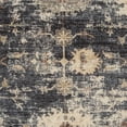 thumbnail image 5 of LR Home Charleston Navy Blue/Beige Floral Medium Square Indoor Pouf, 18"H x 18"W, 5 of 7