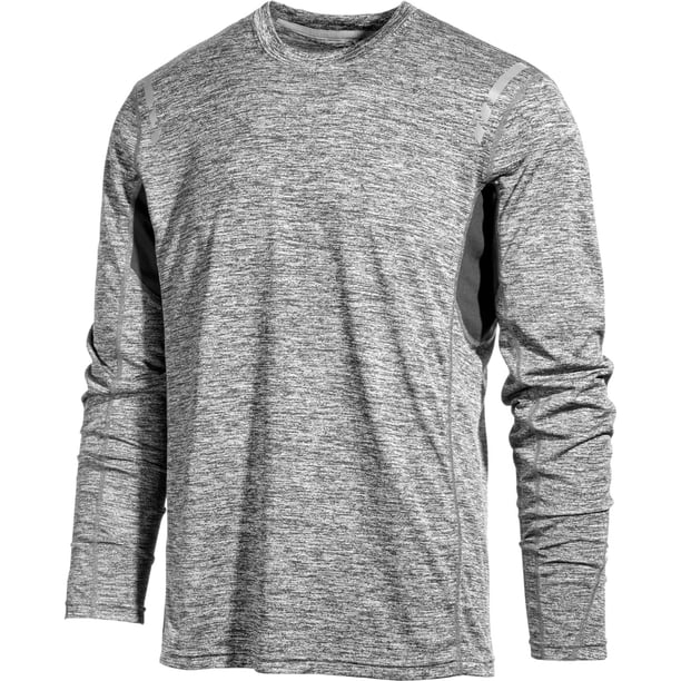 Camiseta básica de rendimiento de malla de contraste para hombre de Ideology, gris, XL