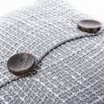 thumbnail image 4 of Phantoscope Triple Buttons Cotton Blend Series Slub Yarn Decorative Throw Pillow, 18" x 18", Gray, 2 Pack, 4 of 4