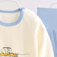 thumbnail image 6 of BOBOGOJP Toddler Boys Girls Spring Summer 2Pcs Sweatshirt Tops Pants Casual Sweatsuit, Everyday Sweatsuit Blue,Size 12-18 Months, 6 of 7