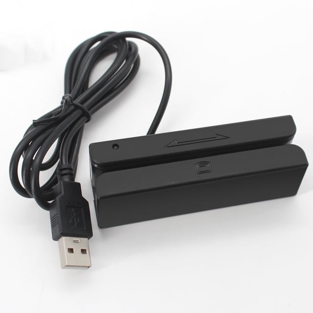 Lector de tarjetas de crédito magnéticas USB Swipe Mini lector de tarjetas inteligentes de 3 pistas