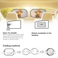 thumbnail image 5 of Yuyamidu Adorable Highland Cow Car Window Shades for Baby Girls Red Bow Sunshade for Car Back Window Cute Car Window Sun Shades Set of 2 Sun Glare and UV Rays Protection, 5 of 7