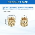 thumbnail image 2 of 46 Pcs Threaded Inserts, M3 Brass Heat Set Insert for 3D Printing, M3x4.5x4mm, 2 of 6