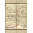 thumbnail image 1 of 24"x36" Gallery Poster, map of new york state 1881, 1 of 1