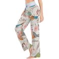 thumbnail image 3 of Women's Pajama Pants Cartoon Birds Comfy Stretch Sleepwear Essentials womens Lightweight Lounge Terry Pajama Pant, X-Large, 3 of 7