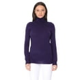 thumbnail image 2 of YEMAK Women's Classic Fitted Long Sleeve Turtleneck Pullover Sweater MK3349-PURPLE-M, 2 of 8