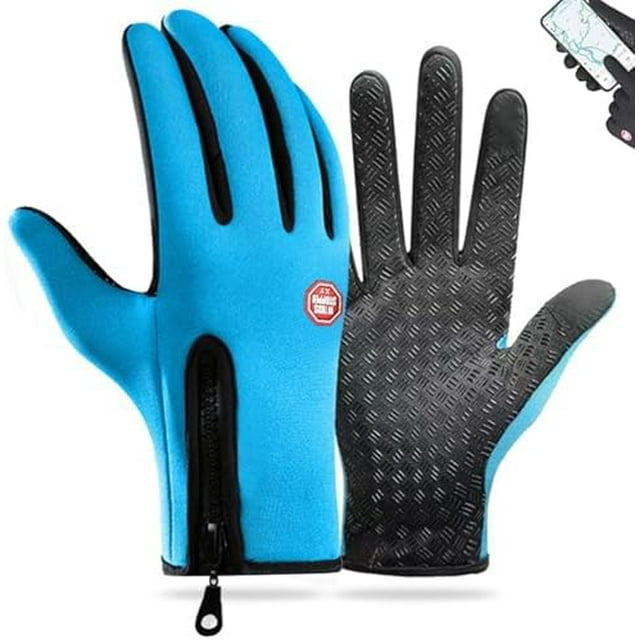 Guantes de invierno, guantes térmicos impermeables y resistentes al viento con pantalla táctil, ideales para hombres y mujeres para trabajar, andar en bicicleta o conducir en invierno.