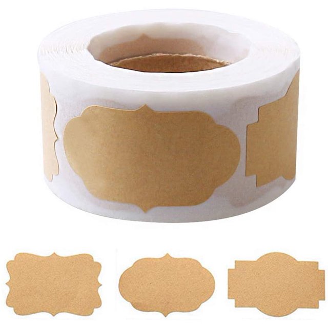 300 etiquetas de regalo de Navidad, etiquetas de nombre, autoadhesivas, hechas a mano, etiquetas de tarro multiusos para regalos, decoración cosmética, tarros de masón, manualidades de alimentos