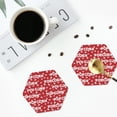 thumbnail image 4 of Vsdgher Popcorn2 Print Leather Coasters for Drinks, Durable Drink Coasters 4 Set for Tabletop Protection, Luxurious Home Décor and Housewarming Gift-Hexagon, 4 of 6
