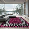 thumbnail image 2 of ODIKA Cheetah Print Tower Zebra Border Spotted Leopard Playful Expressive for King Size Bedroom, Master Suite, Under Bed, Foldable Easy Care, 2 of 7
