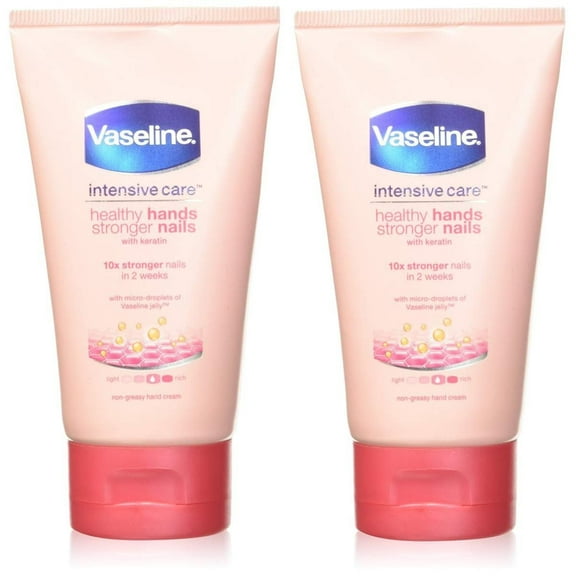 Vaseline Intensive Care Healthy Hands Stronger Nails Hand Cream 75Ml - Pack of 2