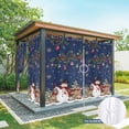 thumbnail image 6 of Outdoor Curtains for Patio Waterproof, Blue Christmas Snowman Outdoor Privacy Panels Grommet, Xmas Snowflake Elk Tree Balls Blackout Outside Curtains for Porch/Cabana/Pergola/Gazebo 54"x95", 2 Panels, 6 of 8