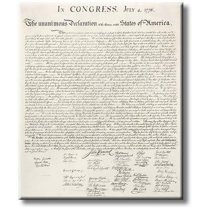Declaration of Independence United States Continental Congress Picture on Stretched Canvas, Wall Art D?cor, Ready to Hang