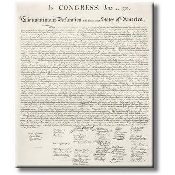 Declaration of Independence United States Continental Congress Picture on Stretched Canvas, Wall Art D?cor, Ready to Hang