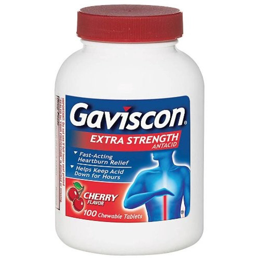 Gaviscon Antacid, Extra Strength, Cherry, Chewable Tablets Walmart