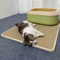 thumbnail image 4 of Feledorashia 18x12inch Cat Litter Mat Kitty Litter Trapping Mat, Cat Mat for Litter Box, Honeycomb Double Design Layer, Urine Waterproof, Easy to Clean, Non-Slip, 4 of 8