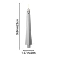 thumbnail image 4 of PoyoKee Halloween Ghost Taper Candles, 2pcs Flameless Candles with Remote, Battery Operated & Real Wax for Mantel Window Dinner Halloween Decorations, 4 of 8