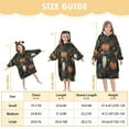 thumbnail image 4 of FORMRS Wearable Blanket Hoodie with Sleeves for Kids Cozy Flannel Sweatshirt, Autumn Ghost Pattern, 4 of 7