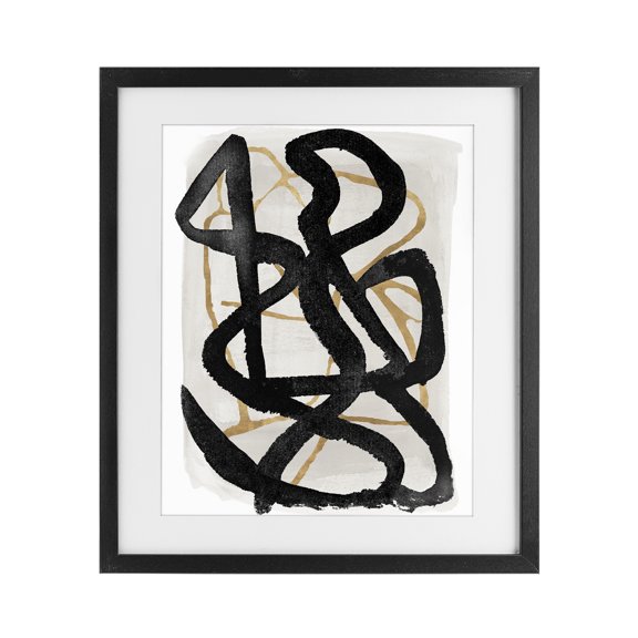 Stupell Industries Hindsight Black & Beige Black Framed Print Under Glass, design by Lucille Price