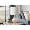 thumbnail image 2 of Lighting - 17"h - Table Lamp - Beige Ceramic - Ivory/Cream Shade - Contemporary, 2 of 3