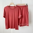 thumbnail image 2 of Diufon Womens Loungewear Sets Round Neck Short Sleeve Tees Elastic Waist Shorts Pajama Sets, 2 of 7