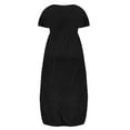 thumbnail image 2 of Women's Maxi Dresses Short Sleeve Long Casual Dresses Loose Plain with Pockets, 2 of 4