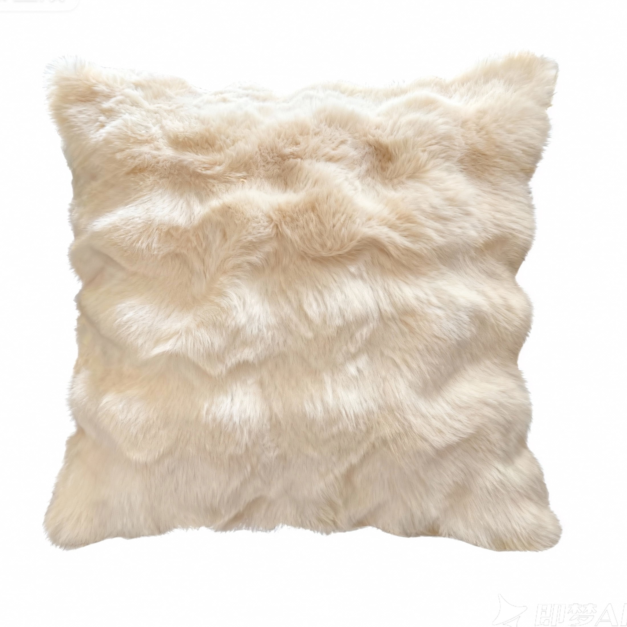 cisilov 18x18 Inch White Faux Fur Throw Pillow for Couch Bed Living Room Home Decor
