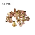 thumbnail image 4 of 48Pcs M6X18Mm T-Nuts 4 Pronged Tee Nut Carbon Steel Threaded Inserts For Wood, 4 of 5
