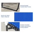 thumbnail image 4 of Set of 2 Blue Folding Lounge Chairs, 4-Position Adjustable Reclining Chaise Loungers with Mesh Fabric and Headrest, Portable Steel Frame Seating for Beach, Pool, and Camping, 4 of 7