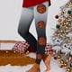 thumbnail image 1 of MKLEKYY Leggings deportivos para mujer Leggings para mujer Leggings cómodos para hacer ejercicio Pantalones con estampado navideño de bloques de color Leggings suaves y elásticos, 1 of 4