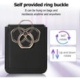 thumbnail image 6 of Phone Case for Samsung Galaxy Z Flip 3 5G 2021 Cover With Hinge Protection Ring Holder Stand Slim Shockproof Shell PU Leather Protective Cell Accessories ZFlip3 Z3 Flip3 3Z Flip3case Women Girls Black, 6 of 13
