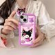 thumbnail image 2 of Fundas de teléfono con dibujos animados Sanrio Kuromi para iPhone 14 13 12 11 Pro Max Mini XR X XS MAX funda de silicona suave a prueba de caídas Fivean unisex, 2 of 2