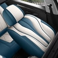 thumbnail image 6 of Red Rain White and Blue Seat Covers for Cars Full Set 13Pcs Fit SUV Automotive Truck (MK-White&Blue), 6 of 9