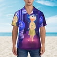 thumbnail image 2 of Lsque inside out 2 Pattern Hawaiian Shirt for Men Unisex Summer Beach Casual Short Sleeve Cotton Linen Button Down Shirts-X-Large, 2 of 6