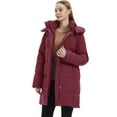 thumbnail image 2 of Wantdo Women's Winter Coat Quilted Winter Jacket Windproof Hooded Puffer Coat Wine Red M, 2 of 10