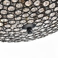 thumbnail image 4 of First Lighting Alkes Clear Glass/ Black Finish Metal 6-light Flush Mount, 4 of 5