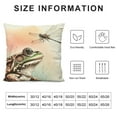 thumbnail image 5 of Leisuo Frog and Dragonfly Throw Pillow Cover Watercolor Amphibian Predator Insect Fly Bug Wings Pillow Case Decorative Square Cushion for Home Couch Bed, 5 of 5
