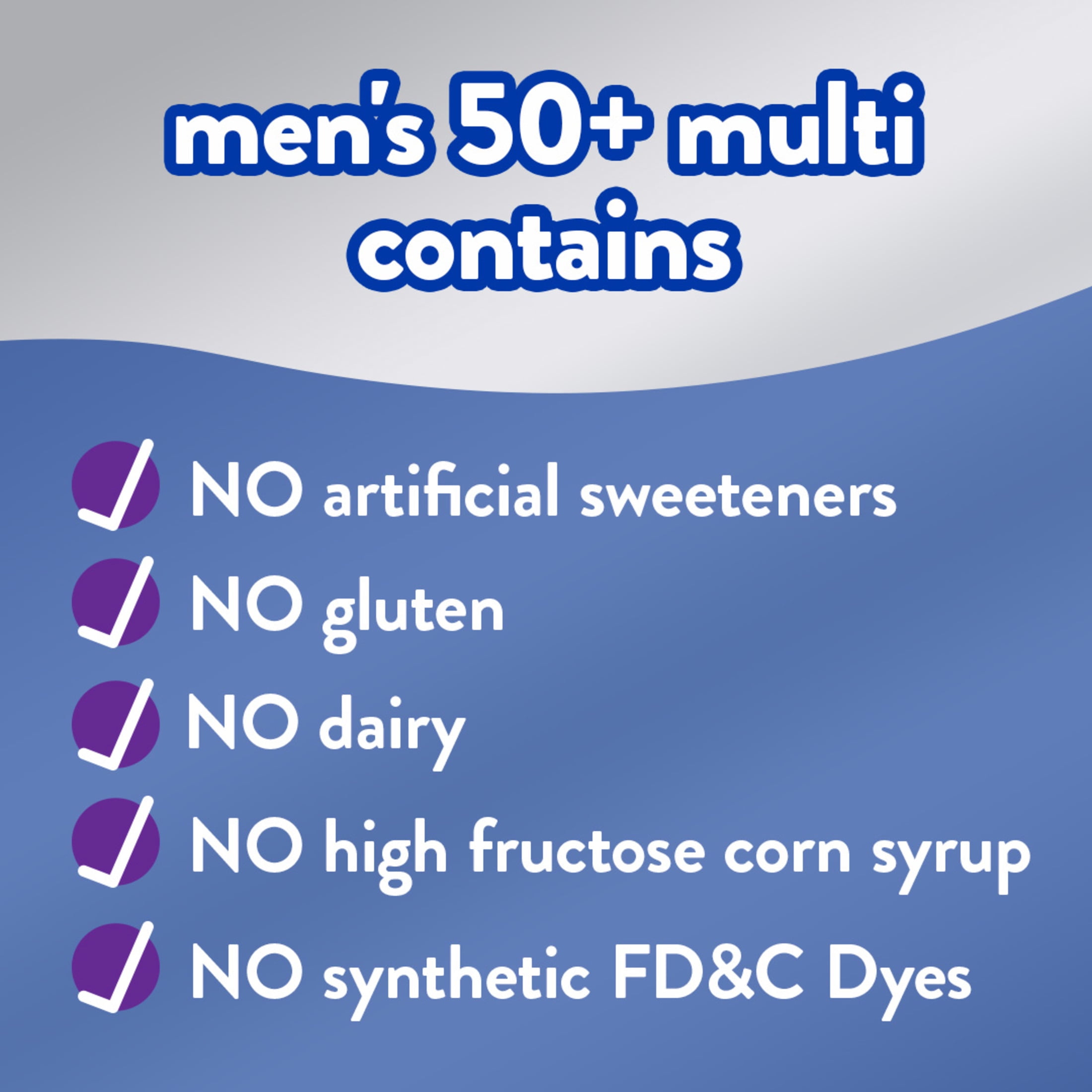 vitafusion Men's 50+ Daily Multivitamin, Gummy Vitamins, 60 Ct