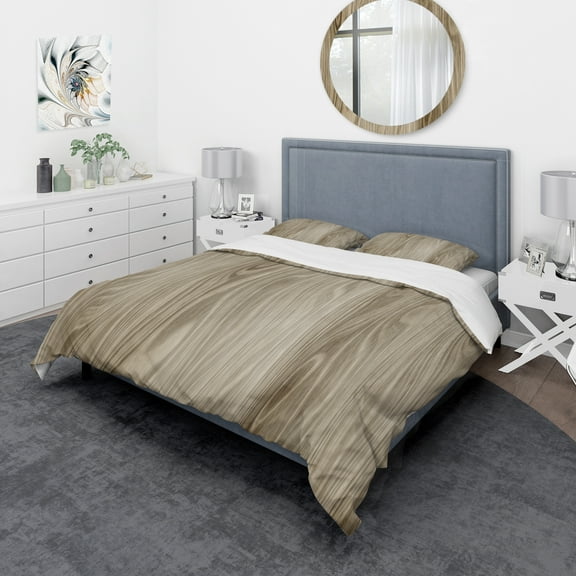 Designart 'Vertical annual tree rings' Abstract Duvet Cover Set