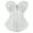 White, variant on Women's Corset Bustier Top Lace up Vintage Floral Print Corset Red and Black Overbust Corset S