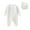 White, variant on Odeerbi 2PCS Infant Boys Girls Cotton Rompers Footie Jumpsuit Baby Clothes 0-12 Months Infant Clothing Long Sleeve Footwear Crawling Clothes Bodysuit With Hat White