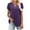 Purple, variant on WREESH Women's Notch Neck Summer Blouse Petal Short Sleeve Casual Top in Solid Colors Gray